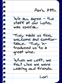 When we left, we felt like we were leaving old friends.